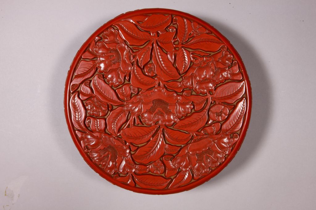 图片[2]-Red flower pattern round box-China Archive